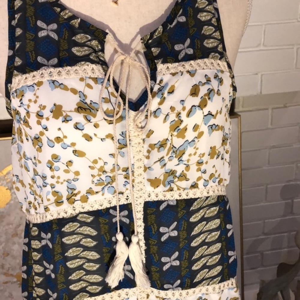 Boho Hanging Floral Tassel Dress - Picture 4 of 6